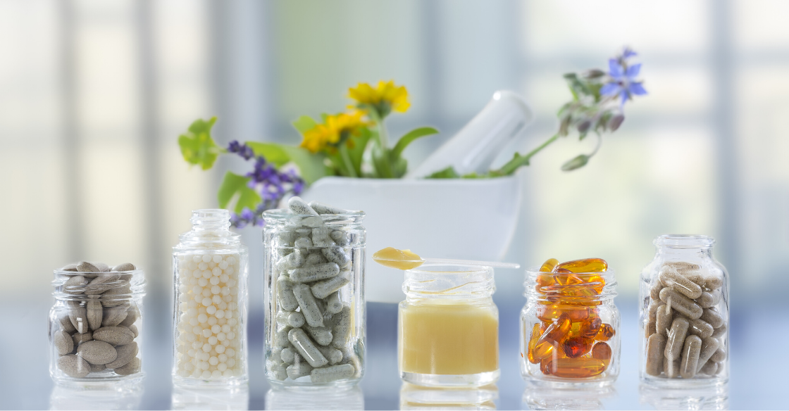 Weight loss vitamins and supplements on counters