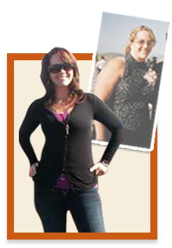 Before and after weight loss of patient Karen