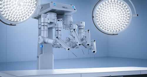 Photo of a robotic surgery machine 